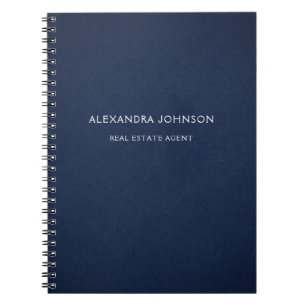 Minimalistisches Navy Blue Real Anwesen Notizblock