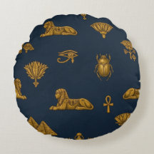 Minimalistisches Navy- und Antique-Gold-ägyptische
