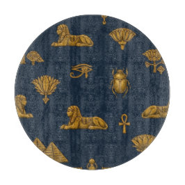 Minimalistisches Navy- und Antique-Gold-ägyptische Schneidebrett