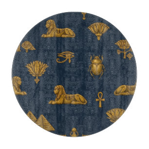 Minimalistisches Navy- und Antique-Gold-ägyptische Schneidebrett