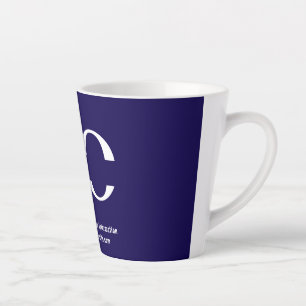 Minimalistisches Navy-Unternehmenslogo Geschäftsta Milchtasse
