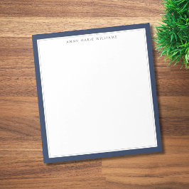 Minimalistisches Navyblau mit zweifacher Randbesch Notizblock