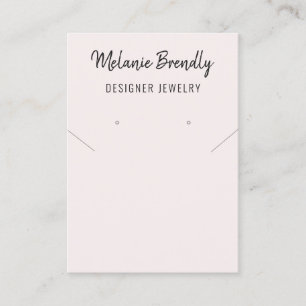 Minimalistisches Necklace Earring Juwelier Display Visitenkarte