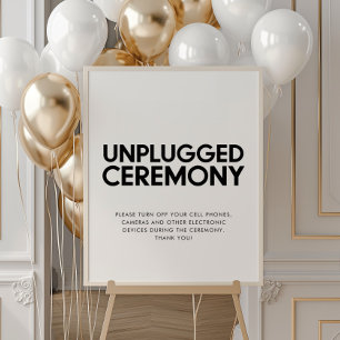 Minimalistisches, nicht gestopftes Trauungszeichen Poster