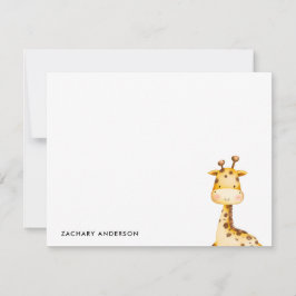 Minimalistisches Niedliches Baby Giraffe Kinder Pe Mitteilungskarte