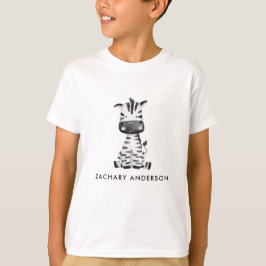 Minimalistisches Niedliches Baby Zebra Kinder Pers T-Shirt
