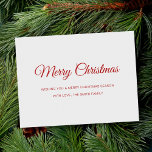 Minimalistisches Non-Foto Frohe Weihnachten<br><div class="desc">Minimalistisches Non-Foto Frohe Weihnachtsfeiertag Postard. Funktioniert mit eleganter Schrift-Typografie.</div>