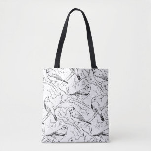 Minimalistisches nordamerikanisches Vögel-Linienku Tasche