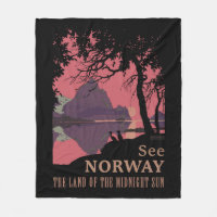 Minimalistisches Norwegen-Sonnenuntergangs-Poster