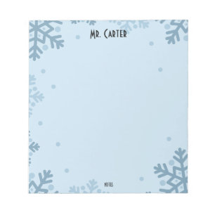 Minimalistisches Notizbuch mit Pastellblauen Forme Notizblock