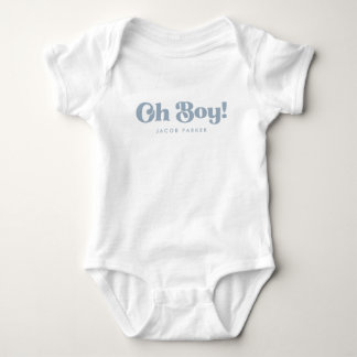 Minimalistisches "Oh Junge!" Baby Jungen personali Strampler