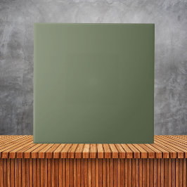 Minimalistisches Olive Green Schlicht Solid Color Fliese