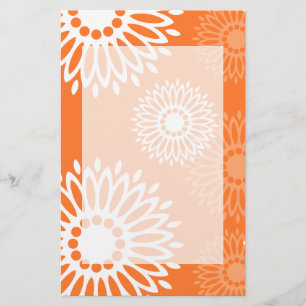 Minimalistisches Orange Mandala Geometrisches Must Briefpapier