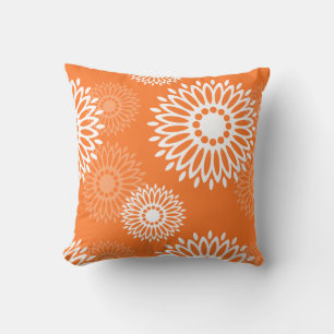 Minimalistisches Orange Mandala Geometrisches Must Kissen