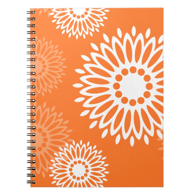 Minimalistisches Orange Mandala Geometrisches Must Notizblock (Vorderseite)