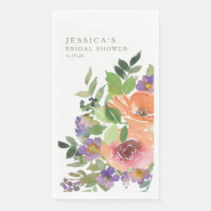 Minimalistisches Orangefarbenes Brautparty Serviette