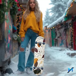 Minimalistisches organisches Blätter-Skateboard-De Skateboard