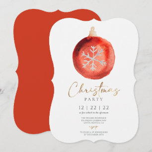Minimalistisches Ornament Winterweihnachtliches Pa Einladung