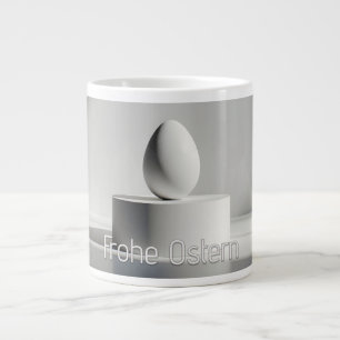 Minimalistisches Osterei auf modernem Podest Jumbo-Tasse