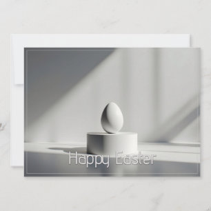 Minimalistisches Osterei auf modernem Sockel