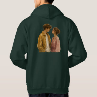 Minimalistisches Paar-Ästhetik-Hoodie Hoodie