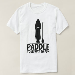 Minimalistisches Paddelboard Adventure Artwork T-Shirt
