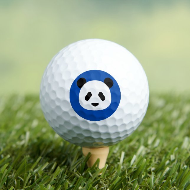 Minimalistisches Panda Muster - Cobalt Blue Golfball (Insitu T-Shirt)
