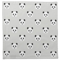 Minimalistisches Panda-Muster - leicht grau