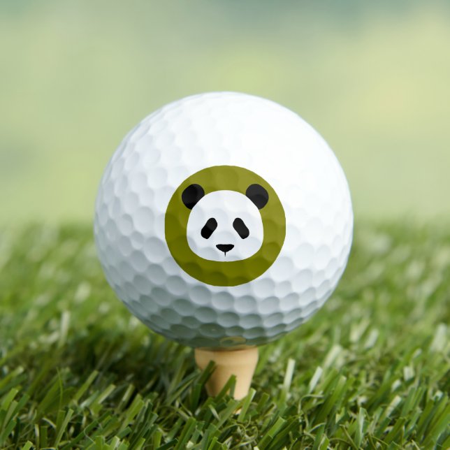 Minimalistisches Panda-Muster - Olive Green Golfball (Insitu T-Shirt)