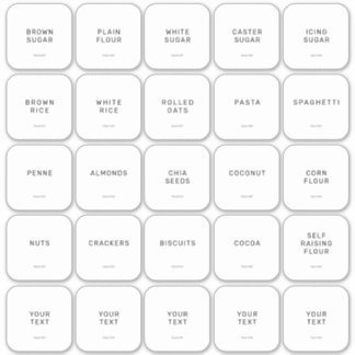 Minimalistisches Pantry 25 Pack-Set Aufkleber