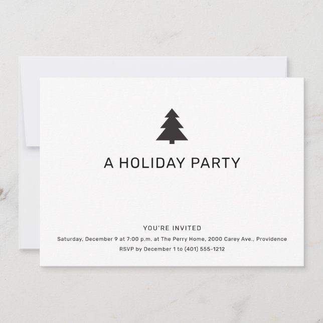 Minimalistisches Party Einladung (Vorderseite)