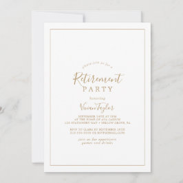 Minimalistisches Party für die Rückgabe von Gold Einladung