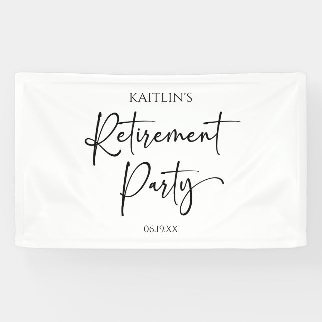 Minimalistisches Party für moderne Elegante Alters Banner (Horizontal)