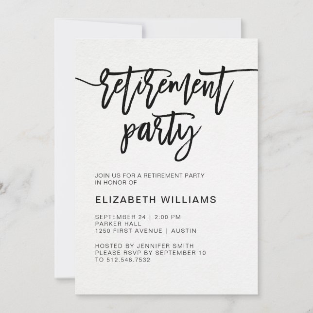 Minimalistisches Party für moderne Typografie Einladung (Vorderseite)