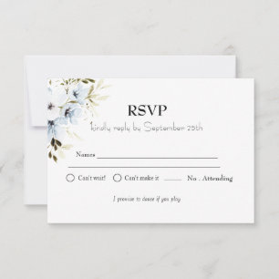 Minimalistisches Party mit floralem Kindergeburtst RSVP Karte