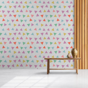 Minimalistisches Pastell-Farbdreieck-Muster Tapete