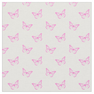 Minimalistisches Pastell-Pink-Schmetterlingsmuster Stoff