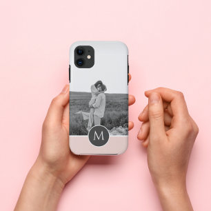 Minimalistisches Pastellrosa personalisierter Name Case-Mate iPhone Hülle