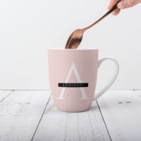 Minimalistisches Pastellrosa personalisierter Name
