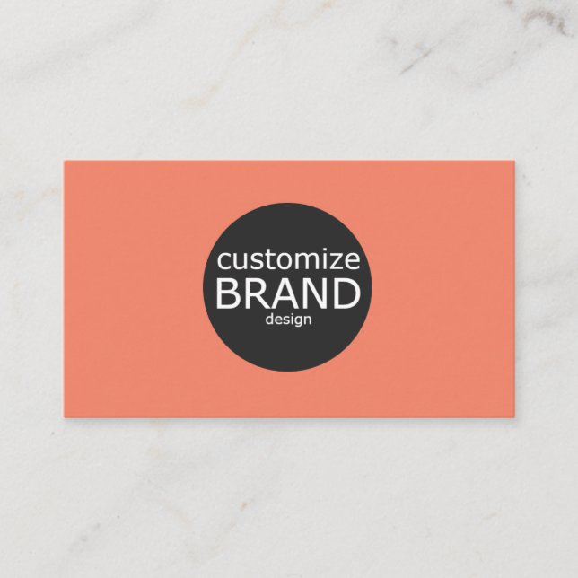 Minimalistisches Peach Beruflich Corporate Logo Visitenkarte (Vorderseite)