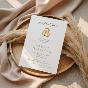 Minimalistisches Pear Botanical Brautparty Einladung
