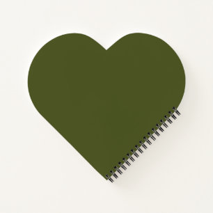 Minimalistisches Personalisiert Army Green Spiral  Notizbuch