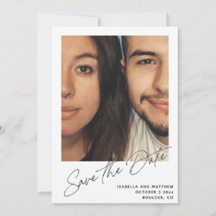 Minimalistisches Personalisiertes Foto für moderne Save The Date