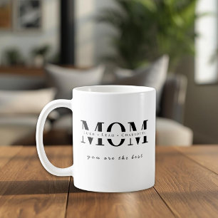 Minimalistisches personalisiertes Geschenk mit Mut Kaffeetasse