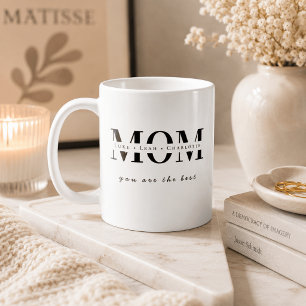 Minimalistisches personalisiertes Geschenk mit Mut Kaffeetasse