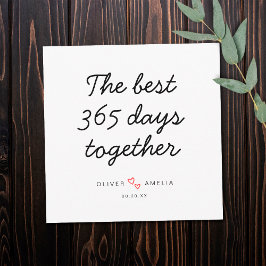 Minimalistisches Personalisiertes Hochzeitstag Karte