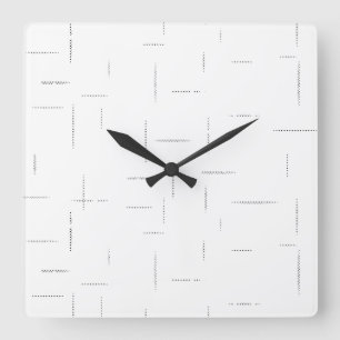 Minimalistisches personalisiertes Ordnerset Quadratische Wanduhr