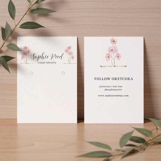 Minimalistisches Personalisiertes Schmuckstück mit (Floral Personalized Jewelry Display)