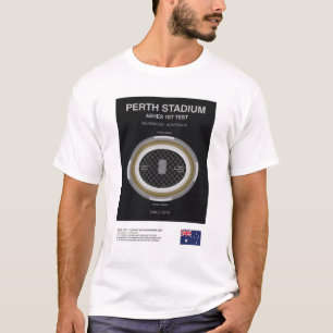 Minimalistisches Perth Cricket Ground Linien Druck T-Shirt