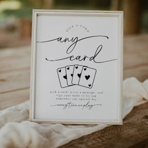 Minimalistisches Pick-A-Card-Gästebuch Poster